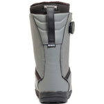 K2 Hanford 2025 snowboard boot, black and gray colorway with visible lacing and a textured sole.