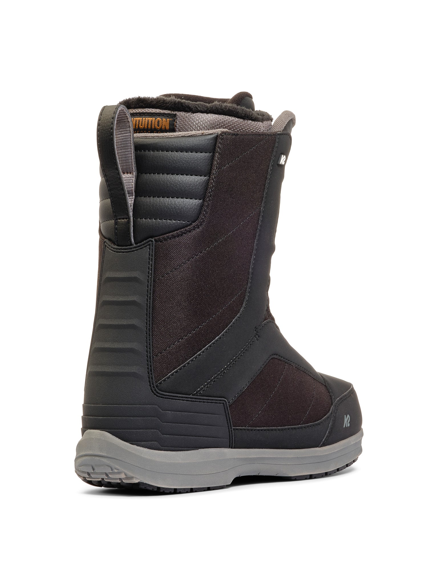 Black K2 Haven snowboard boot features a gray sole and subtle branding.