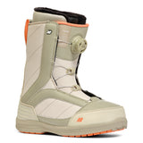 K2 Haven snowboard boot features a light beige color with black and orange accents.