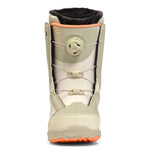 K2 Haven 2025 women's snowboard boot features a beige upper with orange accents and a BOA lacing system.