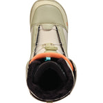 K2 Women's Haven snowboard boot, 2025 model, features a beige color with orange and teal accents.