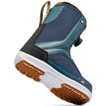 K2 Haven 2025 women's snowboard boot features a navy blue upper with brown accents and a black sole.