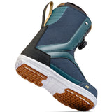 K2 Haven 2025 women's snowboard boot features a navy blue upper with brown accents and a black sole.