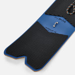 LIMITED EDITION: K2 x Brain Dead Tree Splitter Snowboard 2025 - A blue snowboard with a black tree graphic and white lettering.