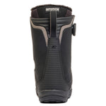 K2 Women's Kinsley Snowboard Boot 2025, black with gray accents and a rear adjustment strap.