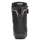 K2 Women's Kinsley Snowboard Boot 2025, black with gray accents and a rear adjustment strap.