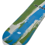 K2 Lil Mini snowboard features a vibrant green and blue design.