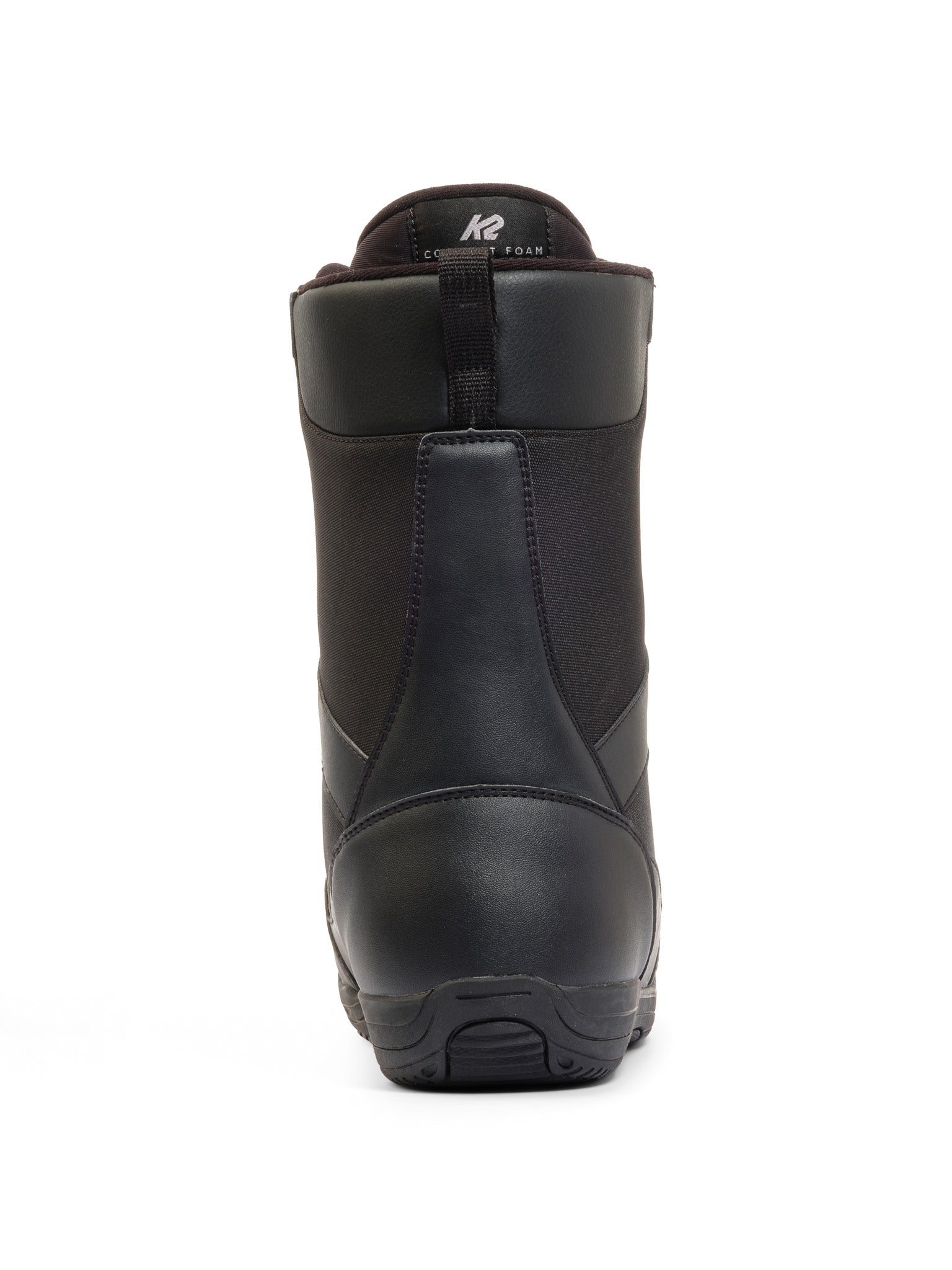 Black K2 Market snowboard boot with a textured sole and visible branding.