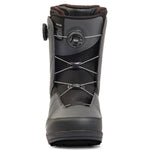 Black K2 Maysis snowboard boots feature a BOA lacing system and a streamlined design.
