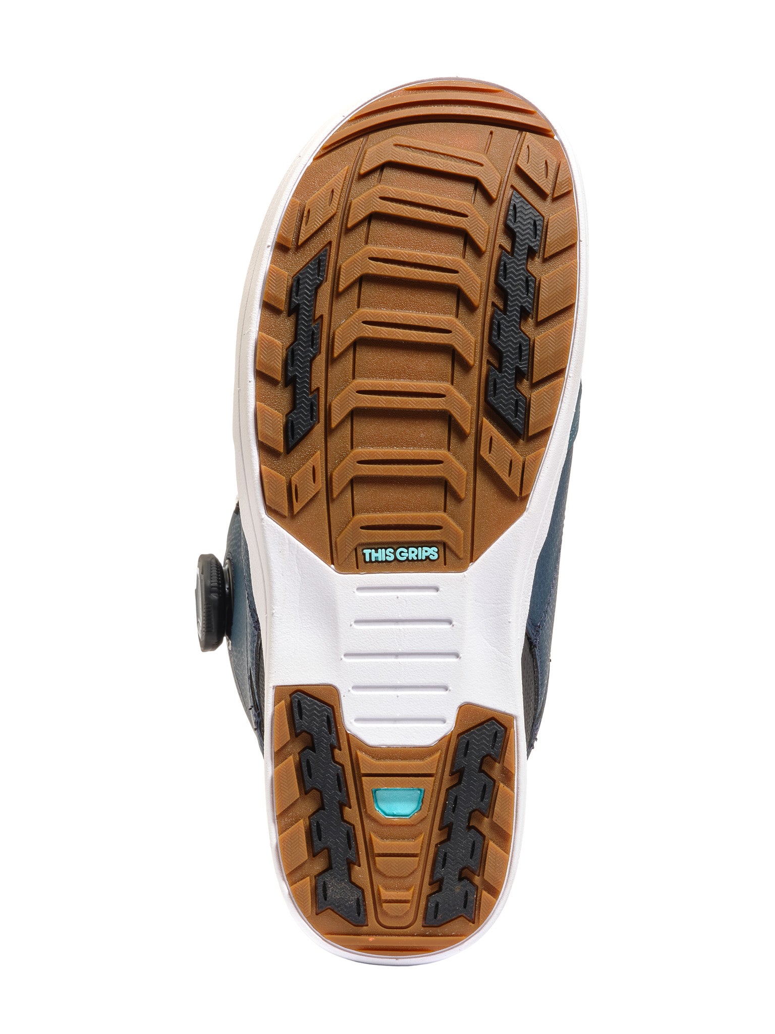 K2 Maysis 2025 snowboard boots feature a white and brown color scheme with a textured sole.