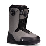 Black K2 Maysis snowboard boots feature a gray accent and BOA lacing system.