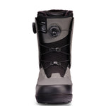 Black K2 Maysis snowboard boots feature a BOA lacing system and a streamlined design.