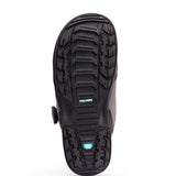 K2 Maysis snowboard boots feature a black upper with teal accents and a textured sole.