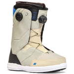 K2 Maysis snowboard boots feature a white and blue color scheme with visible Boa lacing systems.