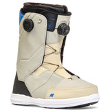 K2 Maysis snowboard boots feature a white and blue color scheme with visible Boa lacing systems.
