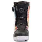 K2 Maysis 2025 snowboard boots feature a vibrant, multi-colored design with black accents.
