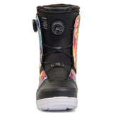 K2 Maysis 2025 snowboard boots feature a vibrant, multi-colored design with black accents.