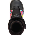 K2 Maysis 2025 snowboard boots feature a vibrant, multi-colored design with black accents.
