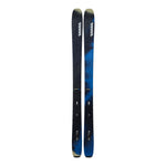 K2 Mindbender 106C skis feature a blue and white design with red accents.