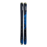 K2 Mindbender 106C skis feature a blue and white design with red accents.