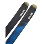 K2 Mindbender 106C skis feature a black and blue design.
