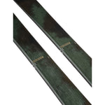 K2 Mindbender 85 Wide QC skis feature a dark green design with white graphics.