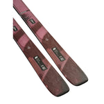 K2 Mindbender 89Ti skis feature a red and white design with visible graphics.