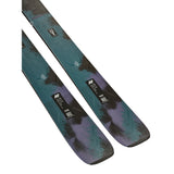 K2 Mindbender 99Ti skis feature a distinctive green and black design.
