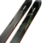 K2 Mindbender 101 skis pair, dark topsheet with orange edge line and K2 text