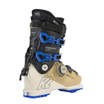 K2 Mindbender 120 BOA® ski boot features a white and blue design with visible hardware.