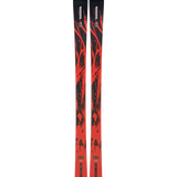 K2 Mindbender 88 skis, black and red graphic design on twin tips