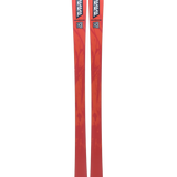 K2 Mindbender 88 skis, side view with red tops and black accents