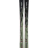 Pair of K2 Mindbender 96 skis, black/green camo with pink edges