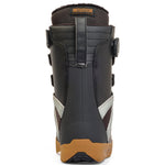 Black and gray K2 Boundary snowboard boot with a brown sole and red accents.