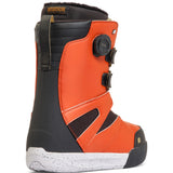 K2 Boundary snowboard boot features a black and orange color scheme with Boa lacing system.