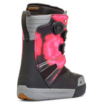 K2 Boundary snowboard boot features a red and black colorway with BOA lacing system.