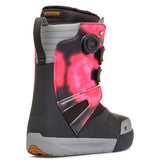 K2 Boundary snowboard boot features a red and black colorway with BOA lacing system.