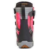 K2 Boundary snowboard boot, black and red design with visible hardware.