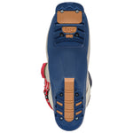 Blue K2 Recon 120 BOA® ski boot sole features a textured pattern and orange accents.