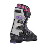 K2 Revolve Pro ski boot features a black, red, and white design with visible hardware.