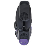 K2 Revolve Pro ski boot, black and purple, features textured sole and visible hardware.