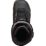 Black K2 Trance 2025 women's snowboard boot with Boa lacing system and gray accents.