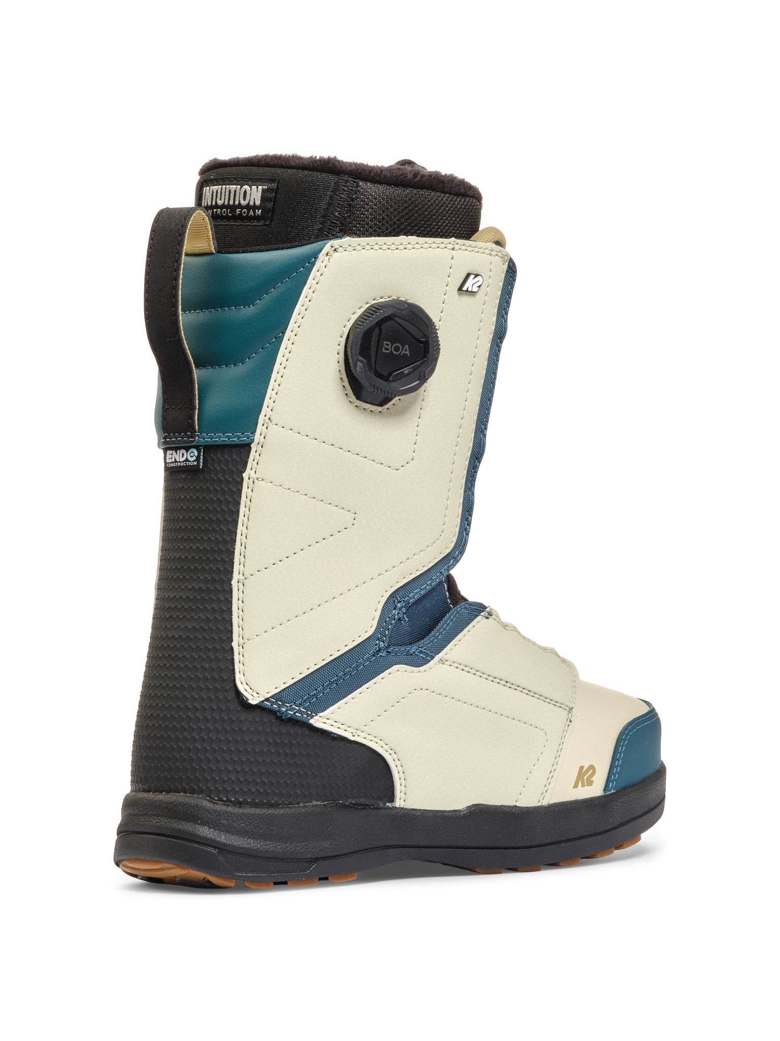 K2 Women's Trance snowboard boot, a teal and white design with Boa lacing system.