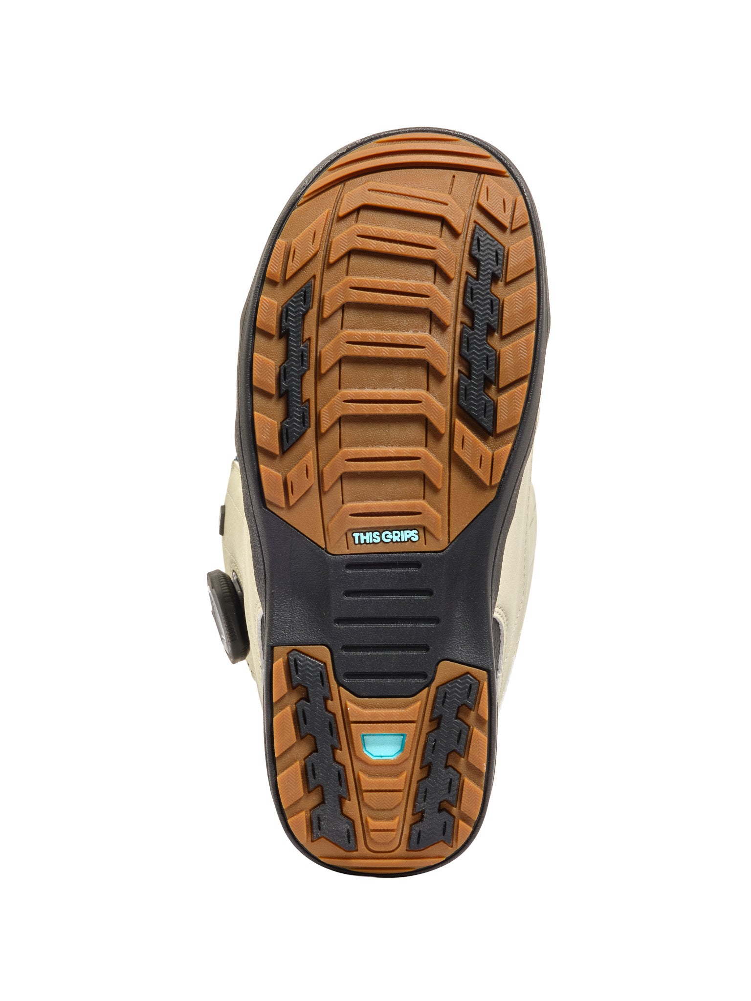 K2 Women's Trance 2025 snowboard boot, beige and black with a textured sole.