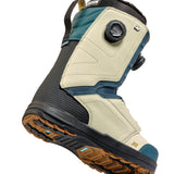 K2 Trance 2025 snowboard boot features a dark gray and cream colorway with a visible Boa dial.