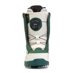 K2 YOU+H snowboard boot, green and white design with BOA lacing system.