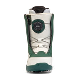 K2 YOU+H snowboard boot, green and white design with BOA lacing system.