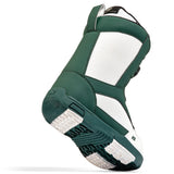 Green K2 YOU+H snowboard boot with white accents and a distinctive textured design.