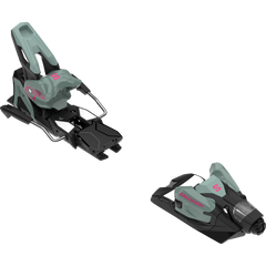 Salomon Strive 14 Grip Walk Bindings - Black bindings with pink lettering and a white logo on top of the left binding.