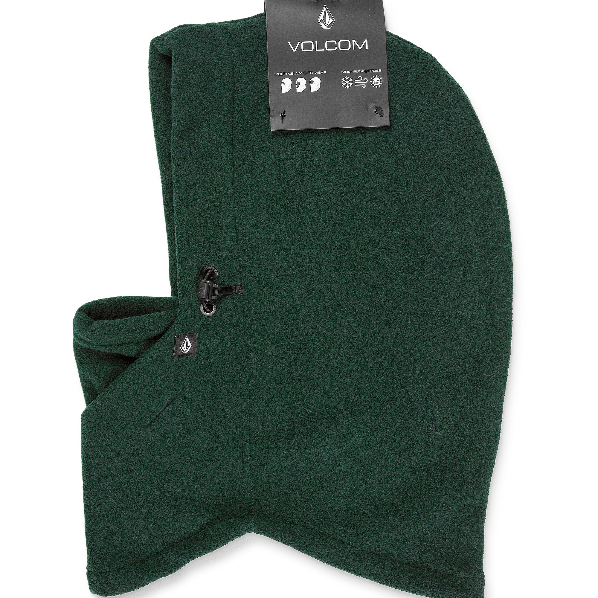Volcom Women's V. Scout Hood - A dark green hooded sweatshirt with a white logo on the chest and black drawstrings.